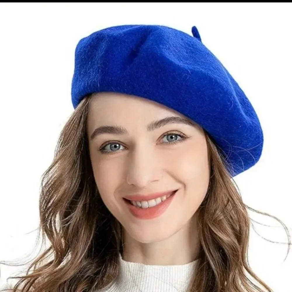 Royal Blue 100% Wool FRENCH Beret Tam